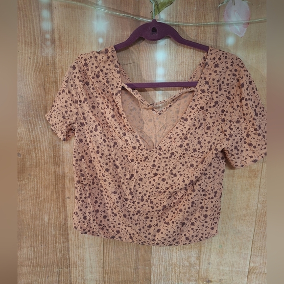 ARIZONA SIZE MEDIUM CROPPED PINK TOP - Picture 2 of 3